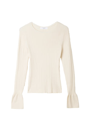 [Ships in early October] ［Essentia］Essential Rib Knit Top