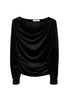[Ships in early October] ［Essentia］Velour Drape Neck Top