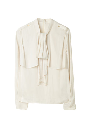 [Ships in early October]［Essentia］Tiered Frill Bow Blouse
