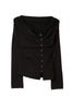 [Ships in early October] ［Essentia］Asymmetrical Tucked Knit Top