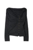 [Ships in early October] ［Essentia］Asymmetrical Tucked Knit Top