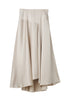 [Ships in last September]［Essentia］Asymmetric-Hem Satin Skirt
