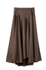 [Ships in last September]［Essentia］Asymmetric-Hem Satin Skirt
