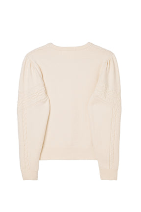 ［Essentia］Cable-Knit Panelled Pullover
