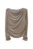 [Ships in early October] ［Essentia］Velour Drape Neck Top