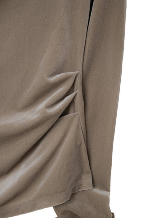 [Ships in early October] ［Essentia］Velour Drape Neck Top