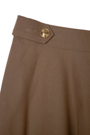 Simone Flared Wool-Blend Mini Skirt
