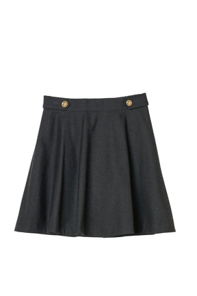 Simone Flared Wool-Blend Mini Skirt