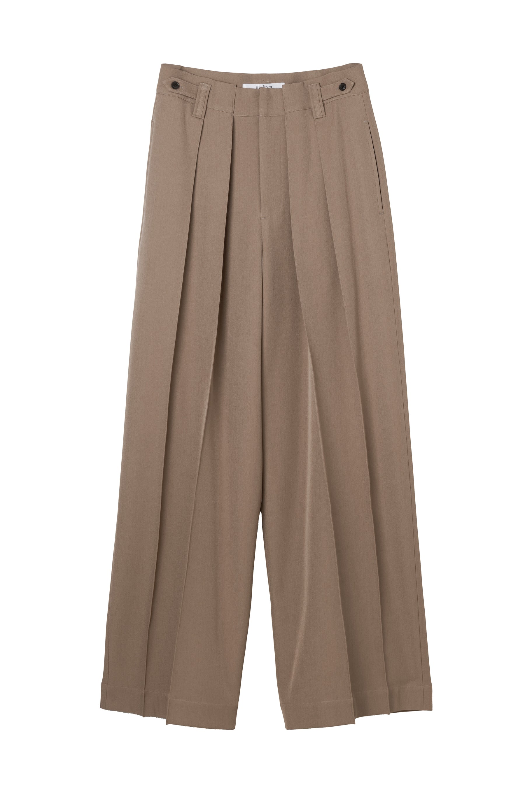 Belted Soft-Touch Wide-Leg Pants