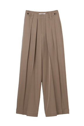 Belted Soft-Touch Wide-Leg Pants
