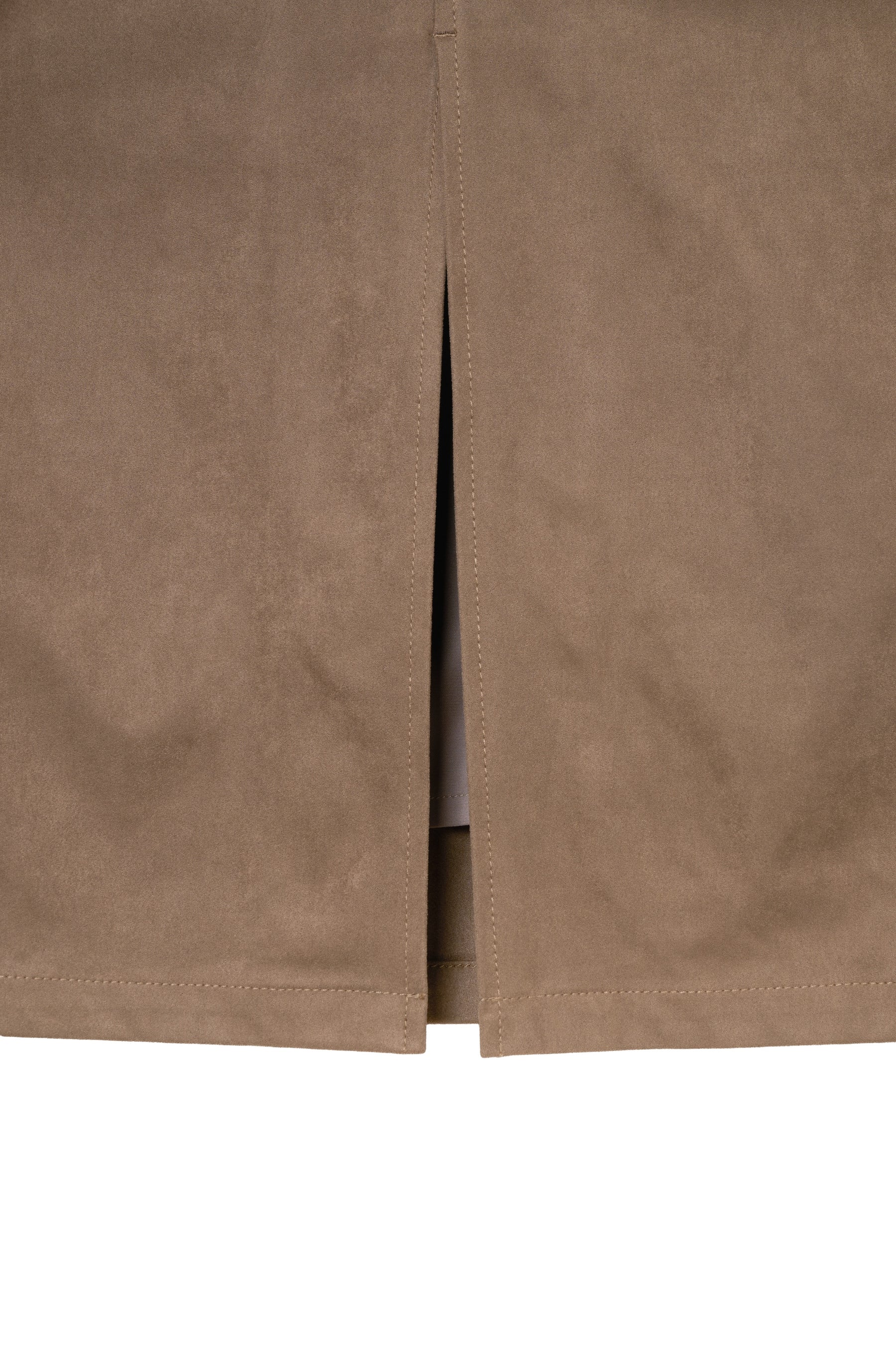 ［Essentia］Suede Slit Long Skirt