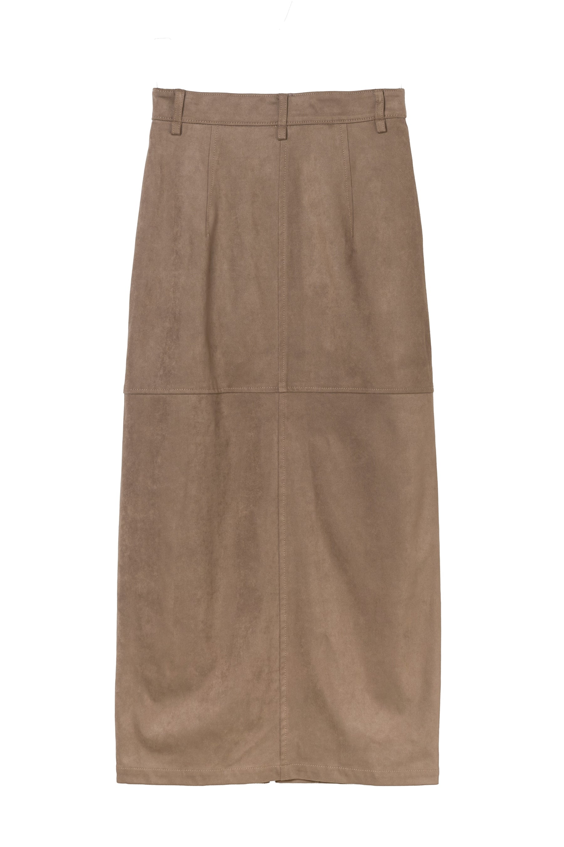 ［Essentia］Suede Slit Long Skirt