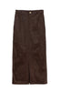 ［Essentia］Suede Slit Long Skirt
