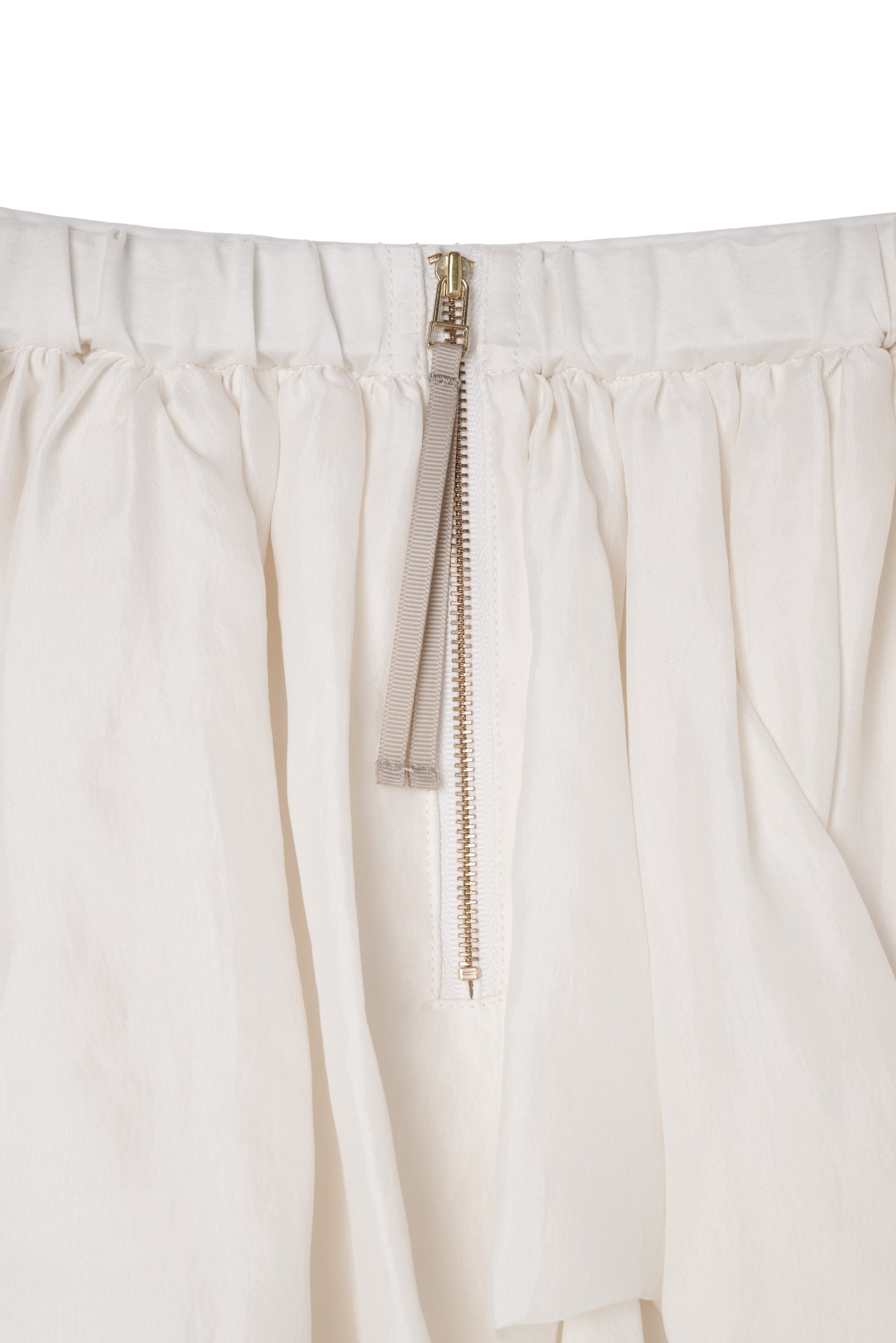 Random Tucked Satin Mini Skirt