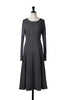 ［Essentia］Cable-Knit Flared Dress