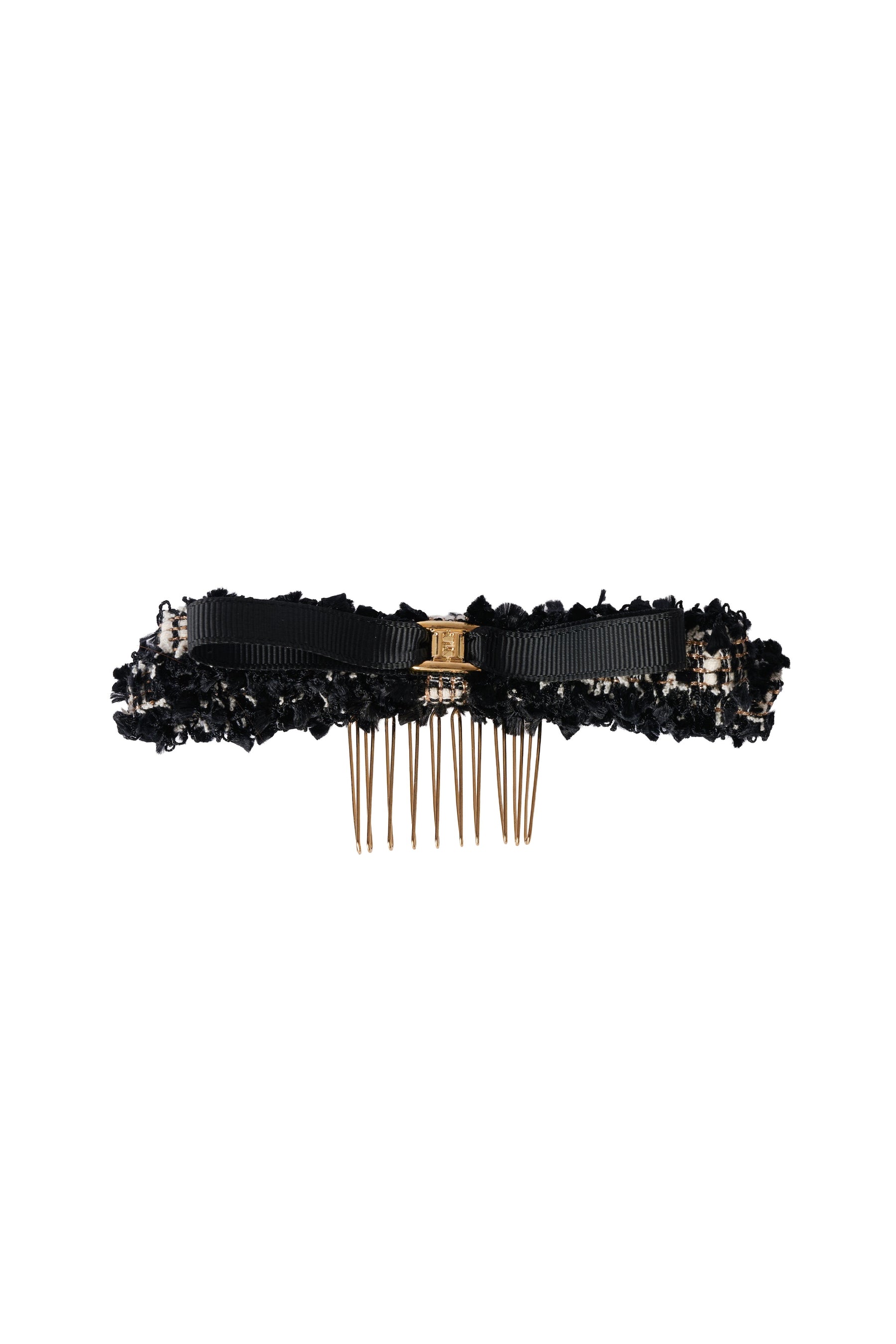 Twinkle Tweed Bow Comb