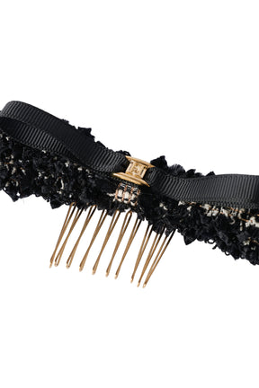 Twinkle Tweed Bow Comb