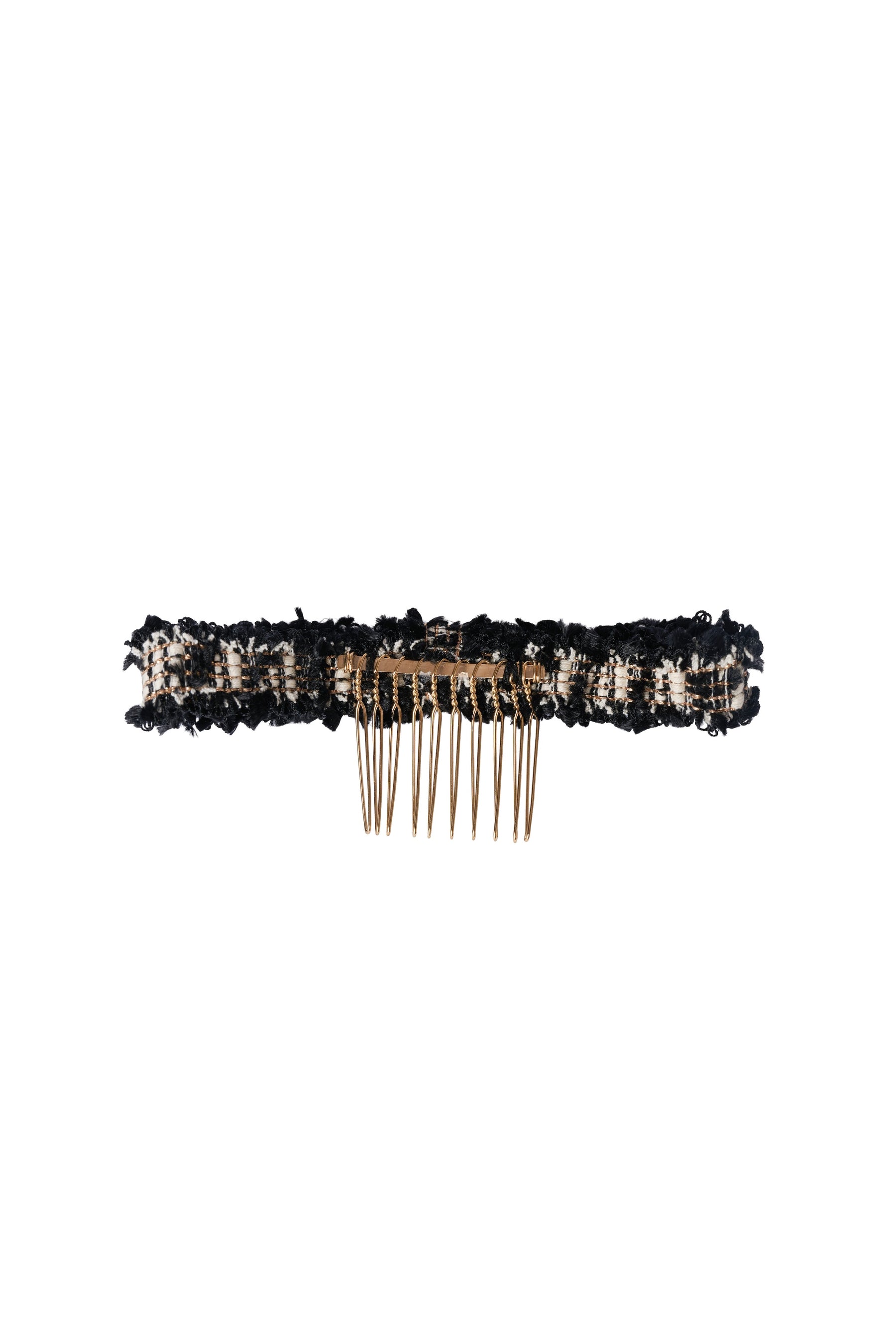 Twinkle Tweed Bow Comb