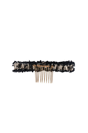 Twinkle Tweed Bow Comb
