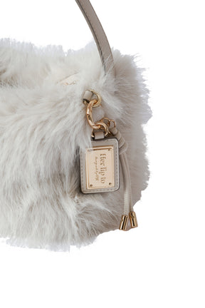 Faux Fur Top-Handle Bag