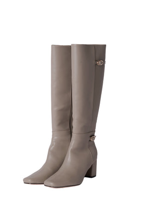 Double-Belt Long Boots