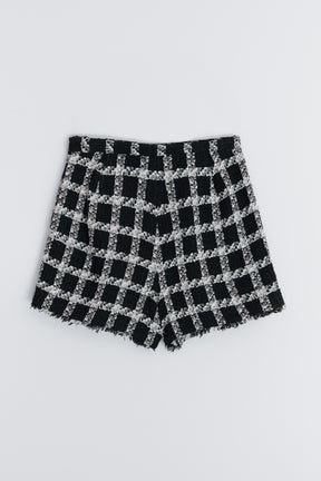 【9月中旬発送】Vol.1 Check Tweed Peplum Shorts