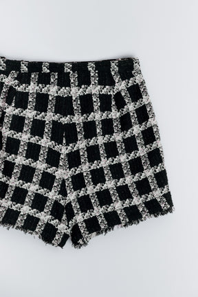 【9月中旬発送】Vol.1 Check Tweed Peplum Shorts
