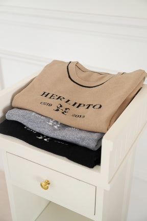 Logo Jacquard Knit Top