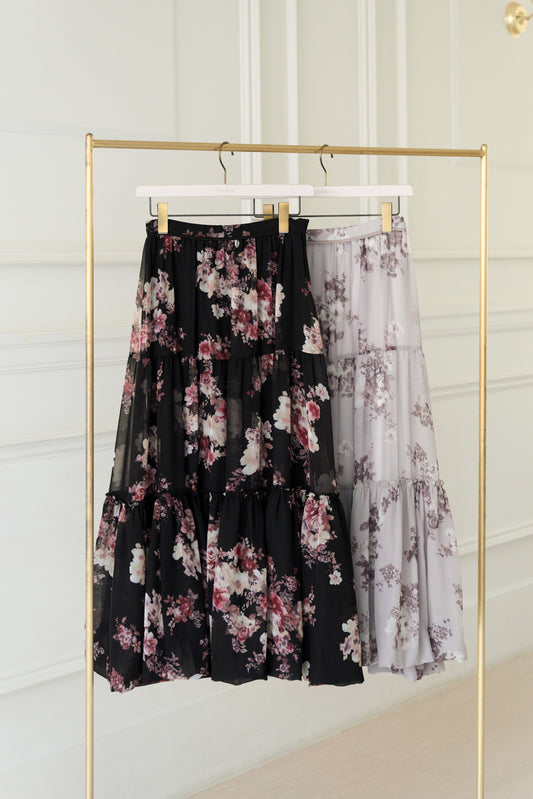 Isaline Floral Tiered Skirt