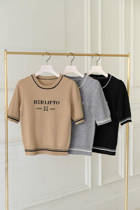 Logo Jacquard Knit Top