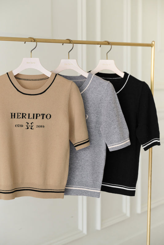 Logo Jacquard Knit Top