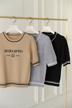 Logo Jacquard Knit Top