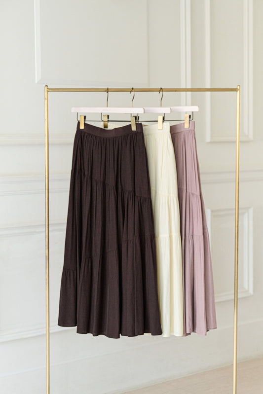 【新色】Asymmetry Tiered Skirt