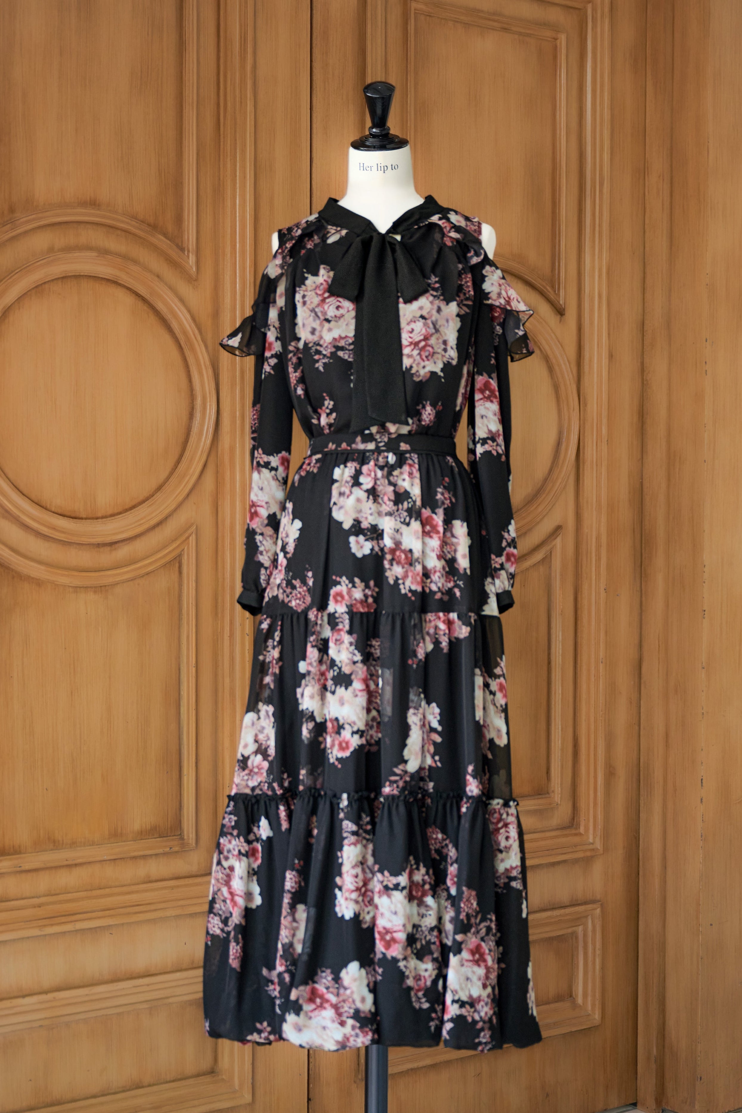 完売 新品 Her lip to ClassicTweedDress GL2951 | Illusion Sweetheart Mikado A-Line Dress | GLS