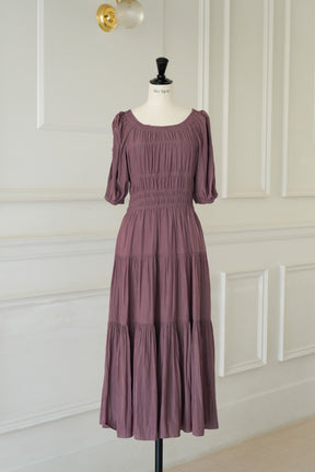 Two-Way Gathered Flare Dress