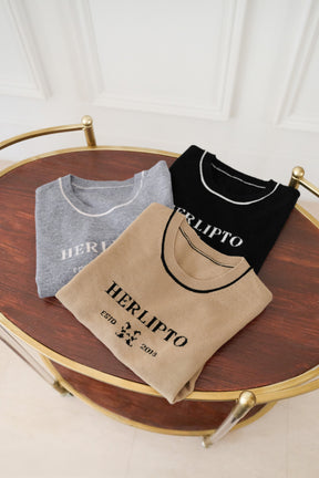 Logo Jacquard Knit Top