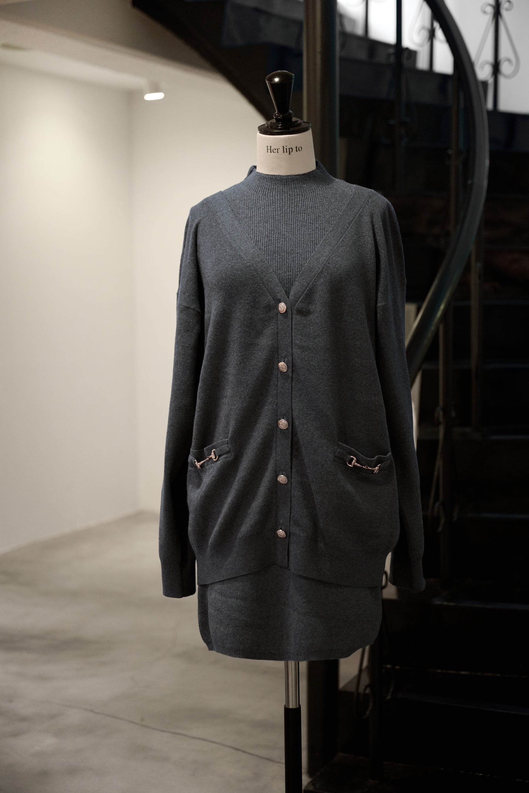 【新色】Clemence Knit Dress Set