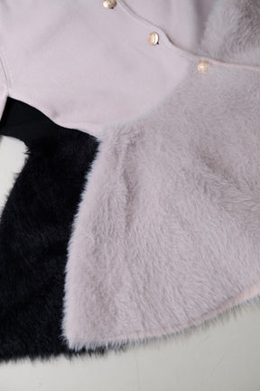 Peplum Fur Knit Top