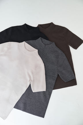 Wool-Blend Ribbed Knit Top