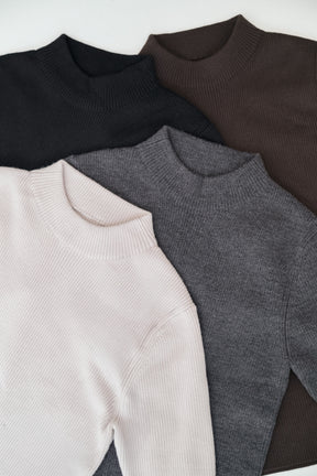 Wool-Blend Ribbed Knit Top