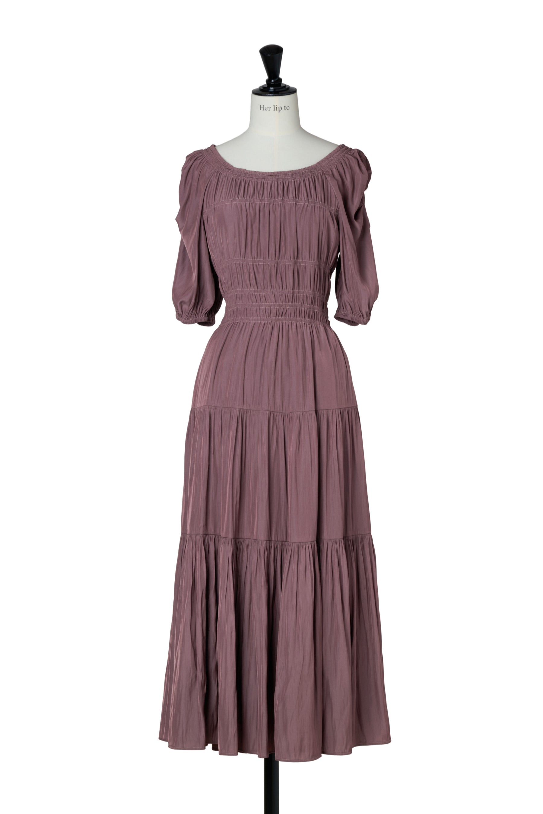 Two-Way Gathered Flare Dress