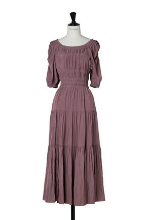 Two-Way Gathered Flare Dress