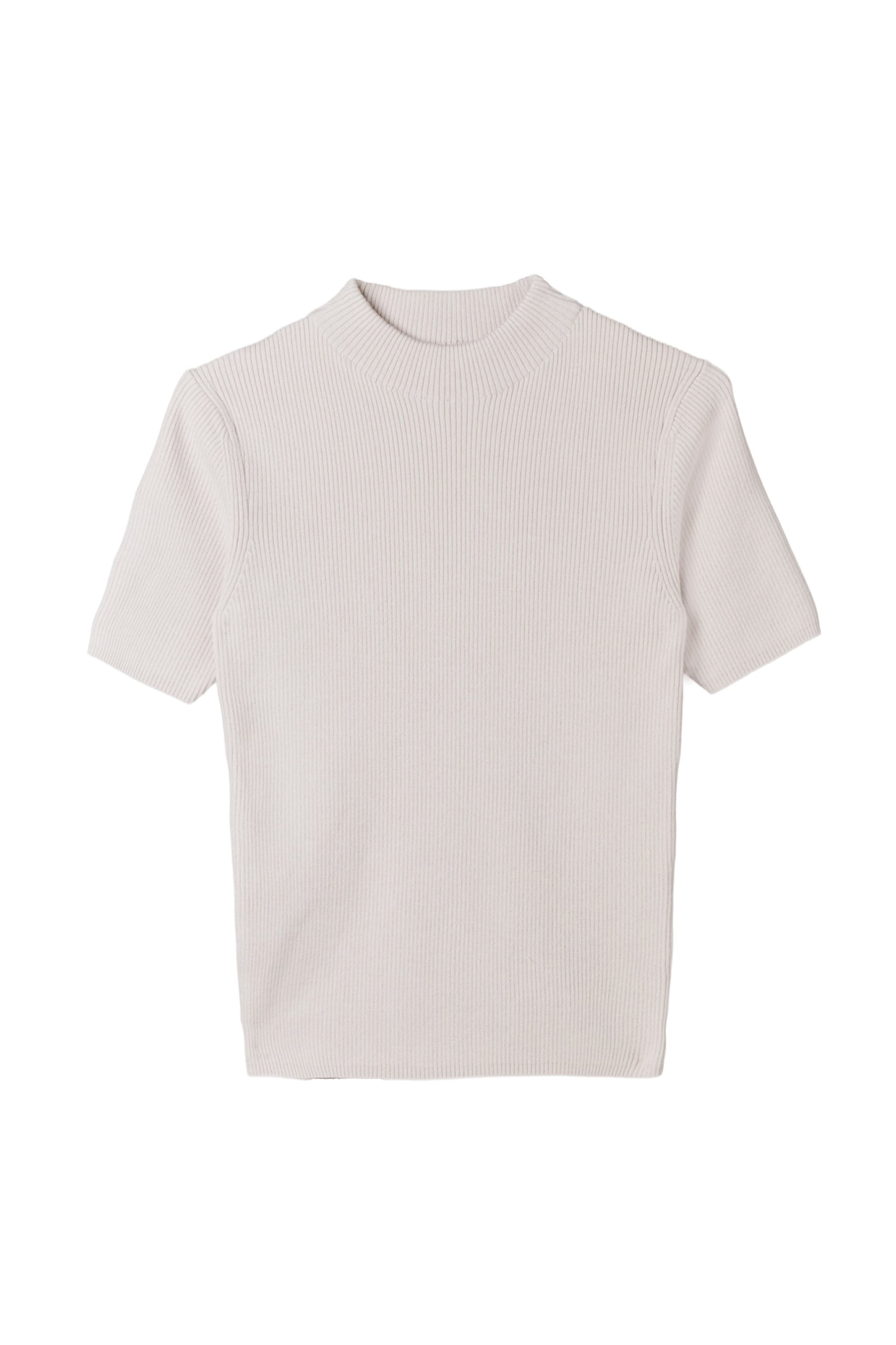 Wool-Blend Ribbed Knit Top