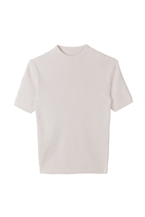 Wool-Blend Ribbed Knit Top
