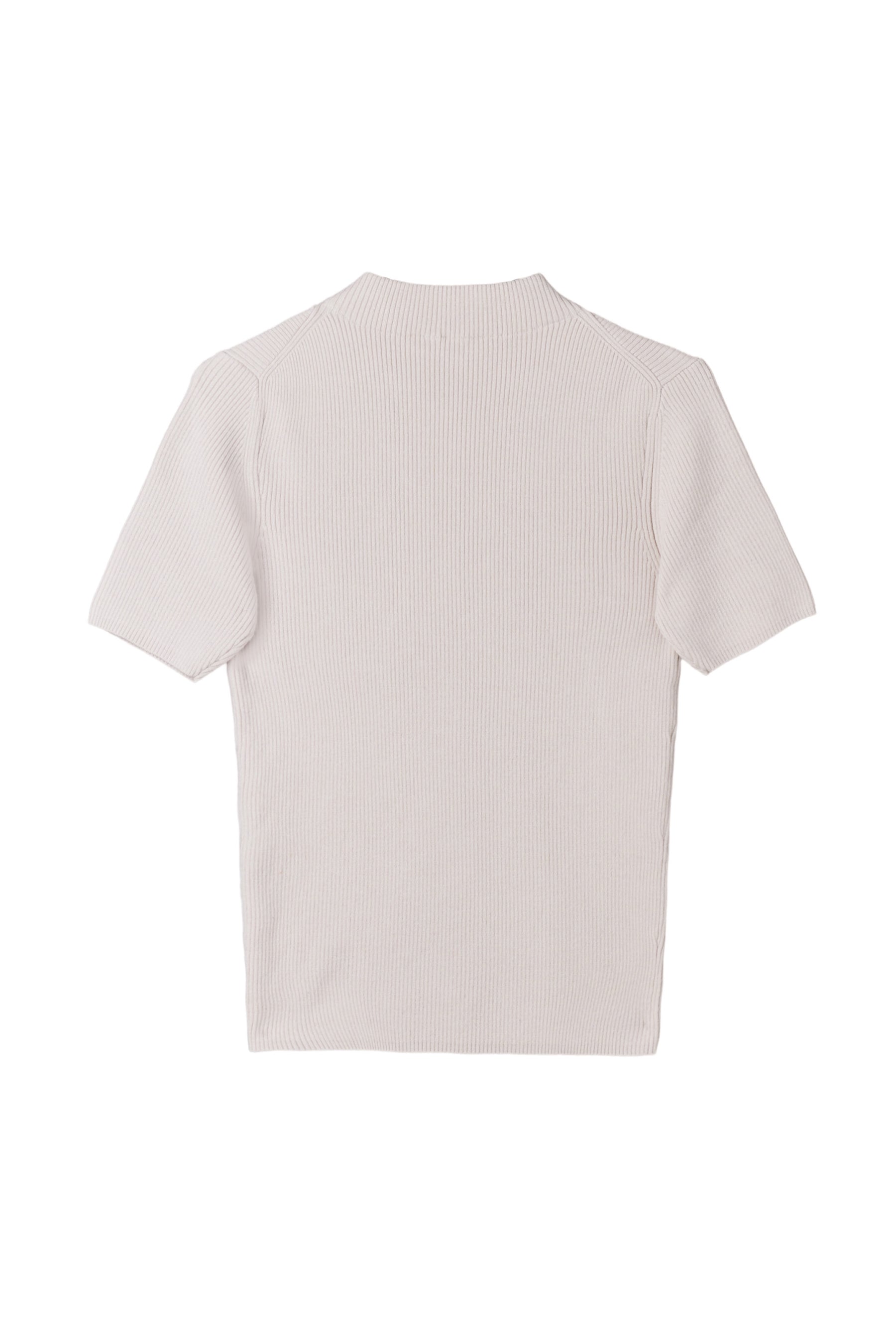 Wool-Blend Ribbed Knit Top