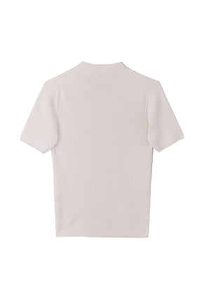 Wool-Blend Ribbed Knit Top