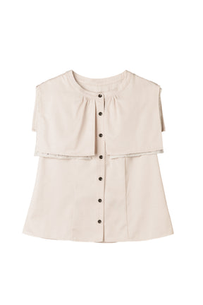【9月中旬発送】Layered Lace Collar Blouse