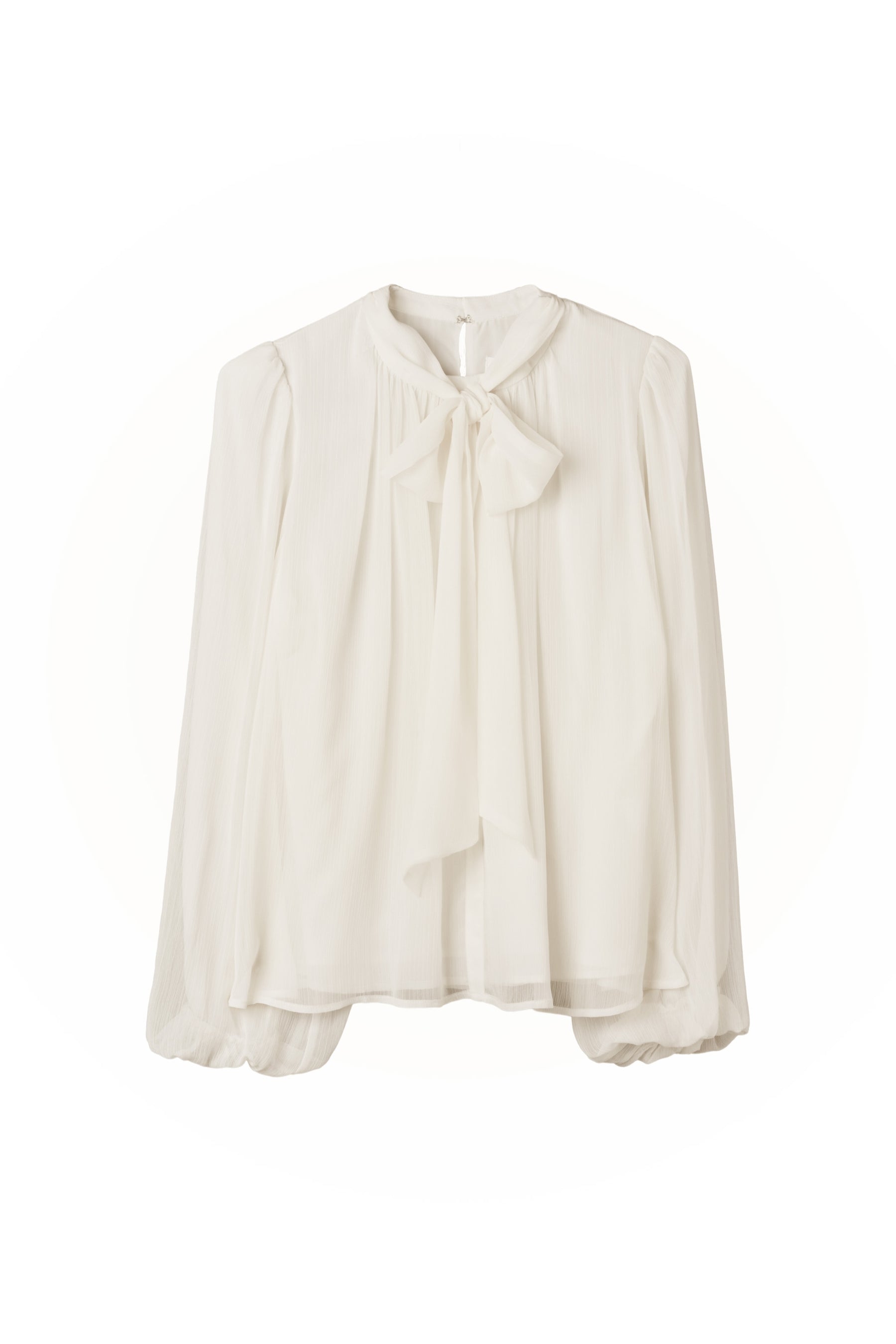 【新色】Two-Way Bow-Tie Chiffon Blouse