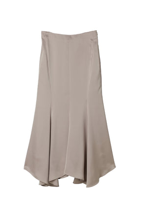 【新色】Asymmetry Hem Satin Skirt