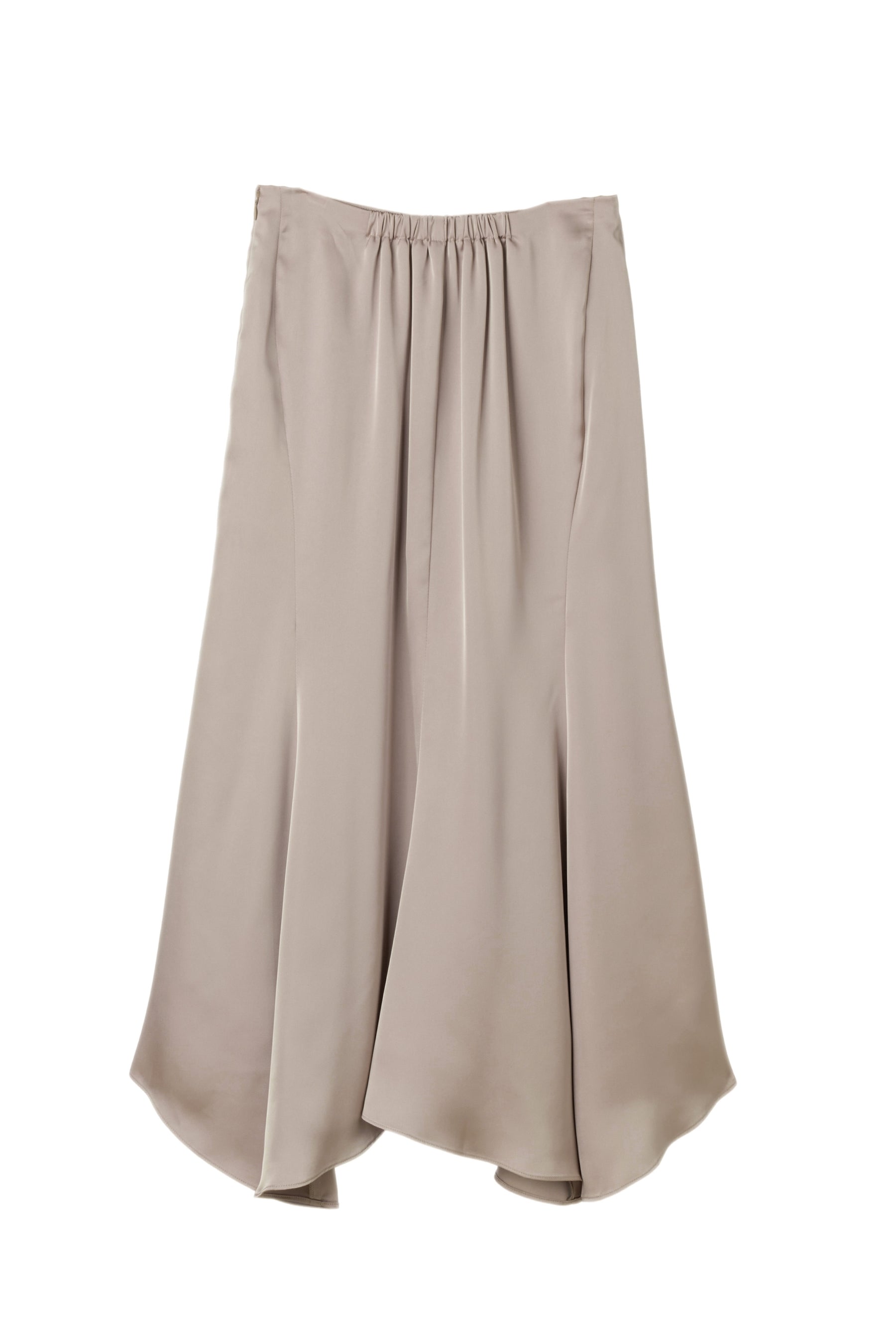 【新色】Asymmetry Hem Satin Skirt